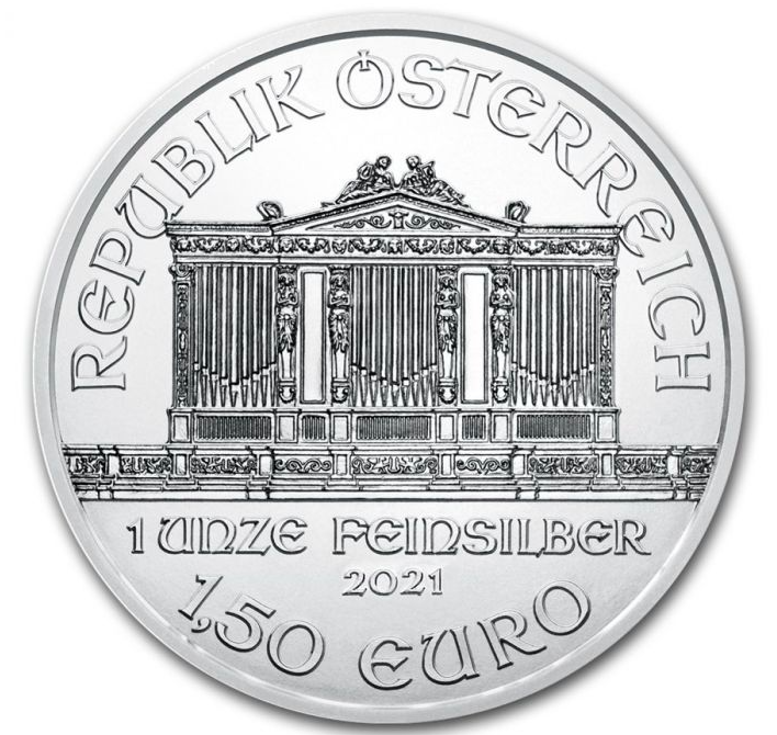 2021奧地利愛樂銀幣(1 oz)(全新，未流通)  內容